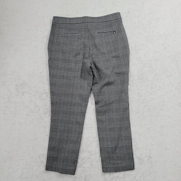NEW Banana Republic Womens Size 12 Plaid Ankle Pants Gray Slim Fit// 26CT - Picture 2 of 5